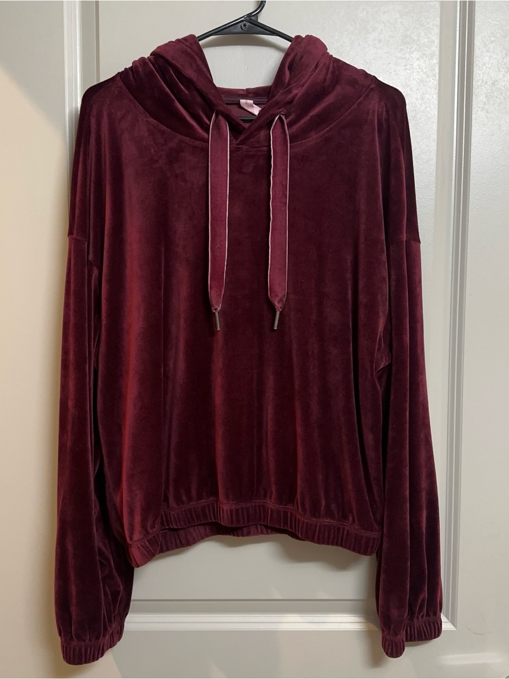 Velvet Drawstring Hoodie